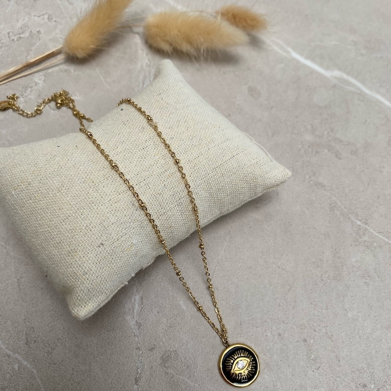 Collier doré Lou noir